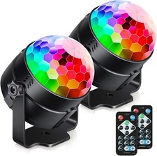 2-Pack Sound Activated Party Lights With Remote Control Dj Lighting, Dis