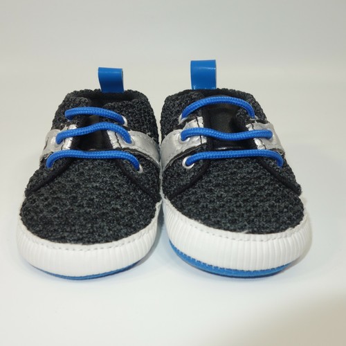 Zapatos de cuna FILA para niños azul marino/blanco 0-6 meses-excelente estado - Imagen 4 de 9