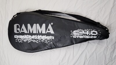 Housse De Raquette De Tennis Gamma Diamond Fibre C-3.0 - Simple, Fermeture éclair Avec Sangle
