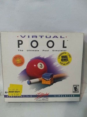 Virtual Pool 1 & 2 Dual Jewel PC Computer Game FUN