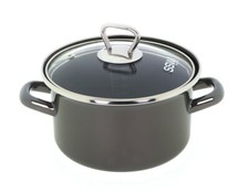 KOCHTOPF NEW Black Tiger + Deckel INDUKTION EMAILLE TOPF emailliert SUPPENTOPF