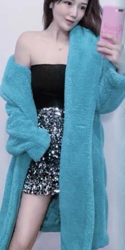 Cappotto invernale donna moda pelliccia sintetica giacca calda manica lunga casual soprabito - Foto 3 di 7