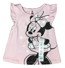 Jumping Beans Pink Minnie Cotton Shirt - Girls Size 6 mos -NEW