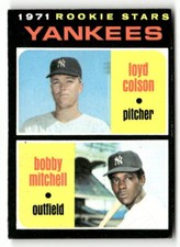 1971 Topps 111 Yankees 1971 Rookie Stars L Colson / B Mitchell 