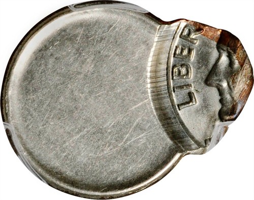 ER237 Undated Roosevelt Dime. Copper-Nickel Clad-Struck 75% Off Center PCGS MS61 - Picture 2 of 5