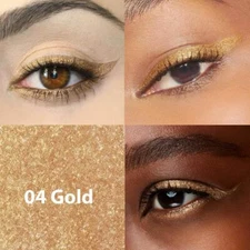 2Pcs Gold & Silver Color Gel Glitter Eyeliner Pencils Set for Women Waterline...