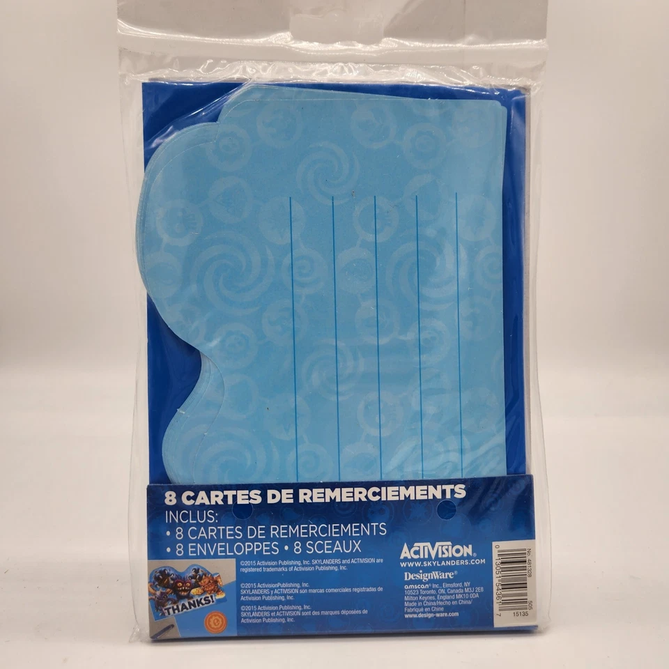 5 Packs Skylanders Video Game Theme Kids Birthday Party Thank You Cards 40 Total - Image 3 of 3