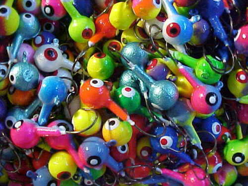 100 TESTE JIG GALLEGGIANTI WALLEYE NUOVE ASSORTIMENTO MISTO MISURA 1 GANCI SCHIUMA 3/8 - Foto 3 di 8