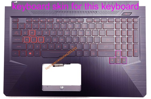 Keyboard Skin Cover for Asus FX63 FX80 FX86G GL503 GL703 GL704 FX503 FX504 FX505 - Picture 6 of 8