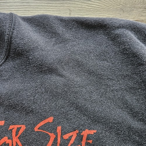 90s VTG JESUS Christ Sweatshirt XL Try This On For Size Black Vintage Cross Read - Picture 6 of 7
