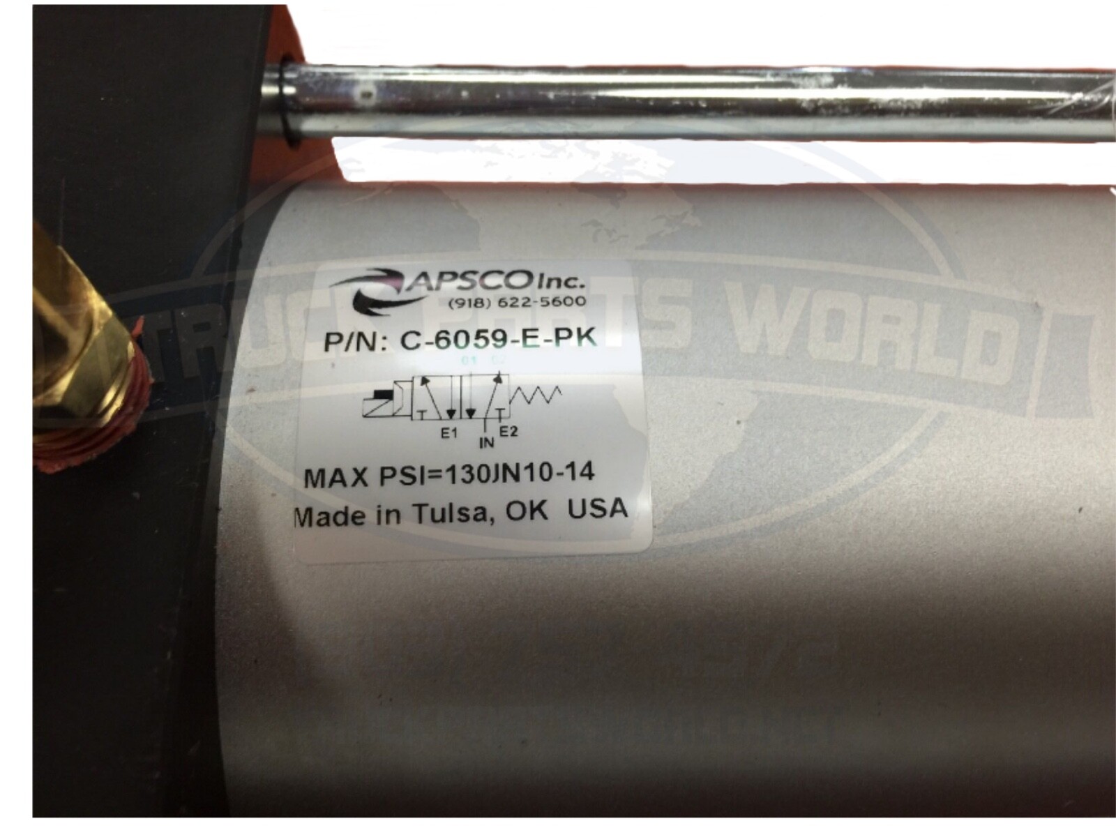 Apsco Dump Truck Locking Tailgate Air Cylinder 31/2" Dia x 8" Stroke