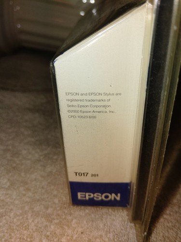 2 Pack Genuine Epson T017 Black Ink Cartridges Stylus 777 & 777i Printers NEW - Picture 3 of 3
