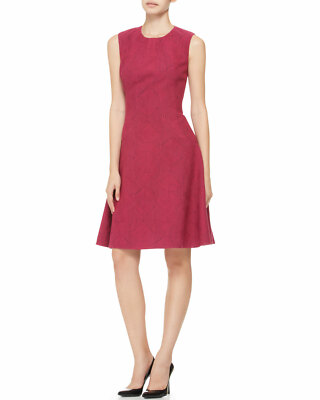 NEW LELA ROSE Printed Seamed Drop Waist GEOMETRIC