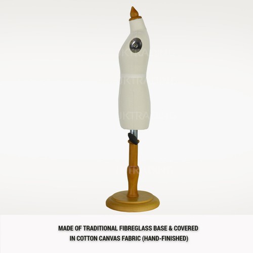 Miniature 1/4 Scale Dress Form Dressmaker Tailor Fashion Design Mannequin Dummy - Picture 7 of 11