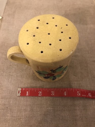 Vintage Hotta Yu Shoten Japanese Basketweave Majolica Handled Spice Sugar Shaker - Picture 12 of 12