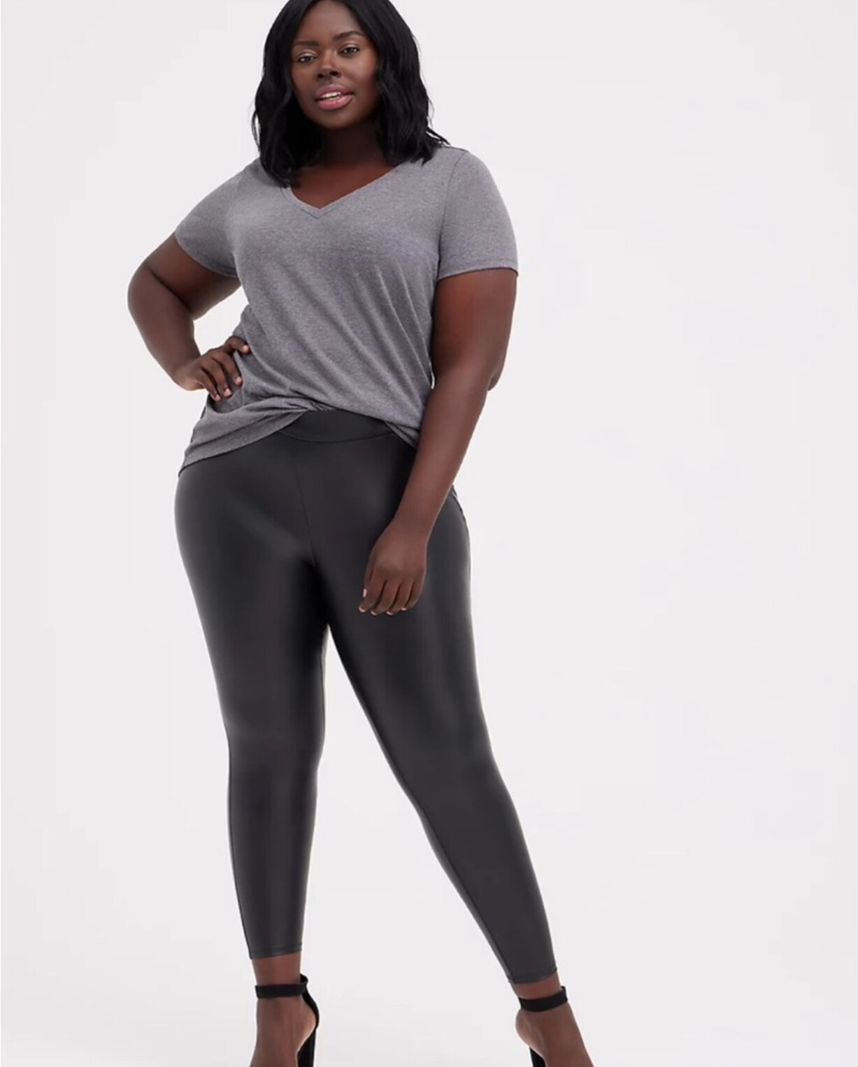 Torrid Platinum Leggings Faux Vegan Leather Black Moto Plus Size 4 4X | eBay