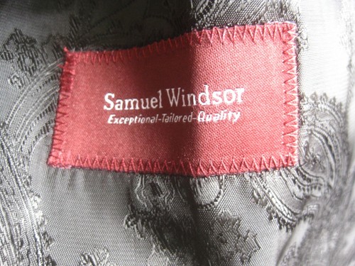 SAMUEL WINDSOR VELVET JACKET BLACK TUXEDO 44 short 100% cotton DJ NEW BNWT - Picture 8 of 17