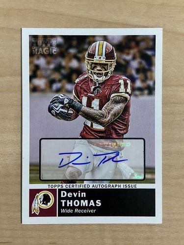 DEVIN THOMAS WASHINGTON REDSKINS SIGNED AUTOGRAPHED 2010 TOPPS MAGIC CARD #240