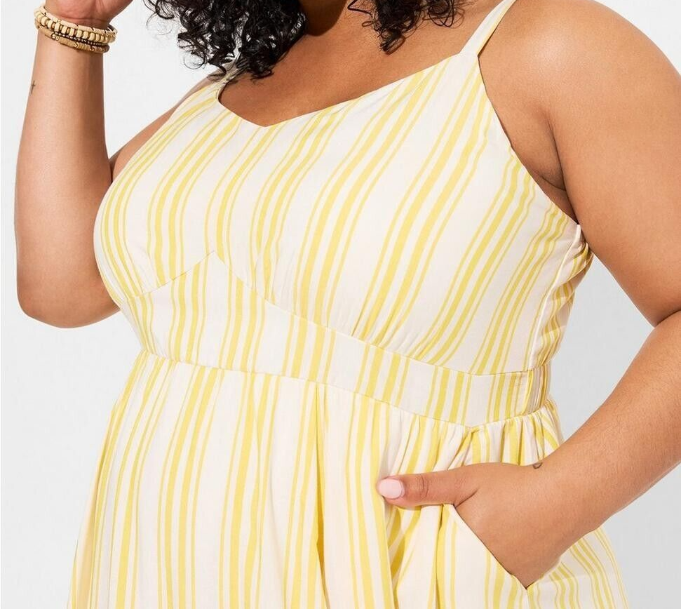Torrid Maxi Challis Sleeveless Tiered Dress Yellow 2 2X 18 20 #E60013 | eBay