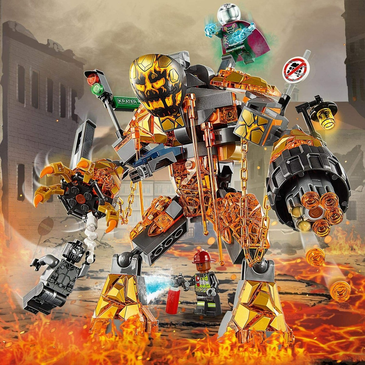 LEGO 76128 Marvel Spider-Man Molten Man Battle Brand New Retired