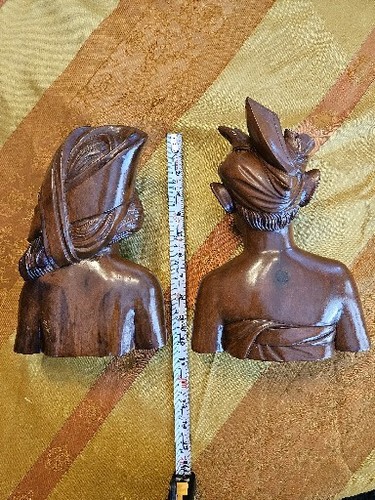 KLUNGKUNG BALI SCULPTURES EN BOIS NOMBRE DE 2 , HOMME ET FEMME , TRES BON ETAT - Photo 3/5
