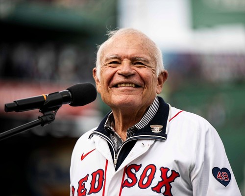 Foto de béisbol Joe Castiglione anunciador de radio Medias Rojas de Boston 8x10 MLB
