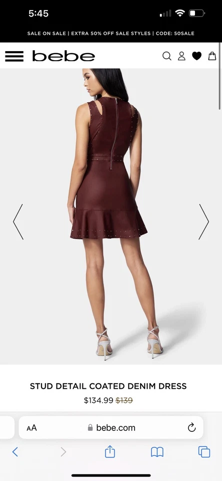 New Bebe 牛仔裙 4 码  — 第 3/4 张图片