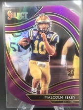 2020 NFL Select Malcolm Perry Field Level Purple Prizm Die Cut #399 Dolphins RC