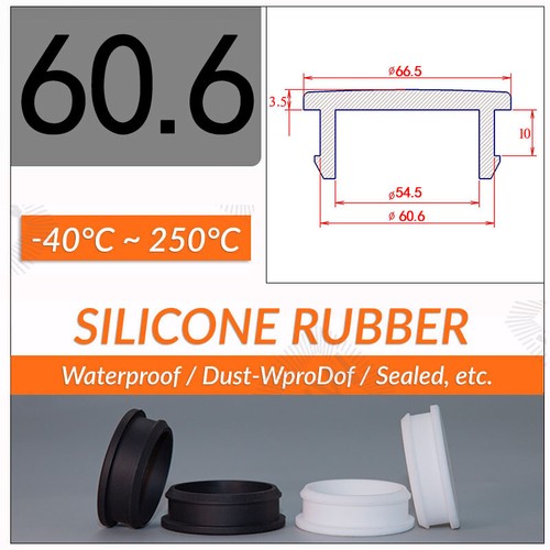 2.5~60mm Black Snap-On Hole Plug Silicone Rubber Blanking Seal Bung Pipe Tube - Picture 61 of 61
