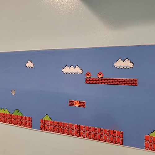 Super Mario Bros. stage 1-1 tapestry Nintendo game room banner retro wall flag - Picture 7 of 11