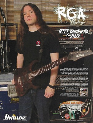 Shadows Fall Matt Bachand 2006 Ibanez RGA Prestige guitar advertisement ad print