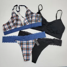 Lot of 4 Free Press Intimates Medium 2 Bralettes & 2 Thongs NWOT