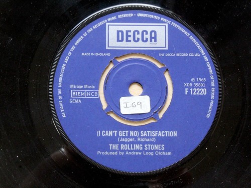 The Rolling Stones/(I Can't Get No) Satisfaction/1965 Decca 7" Single/EX - Picture 2 of 3