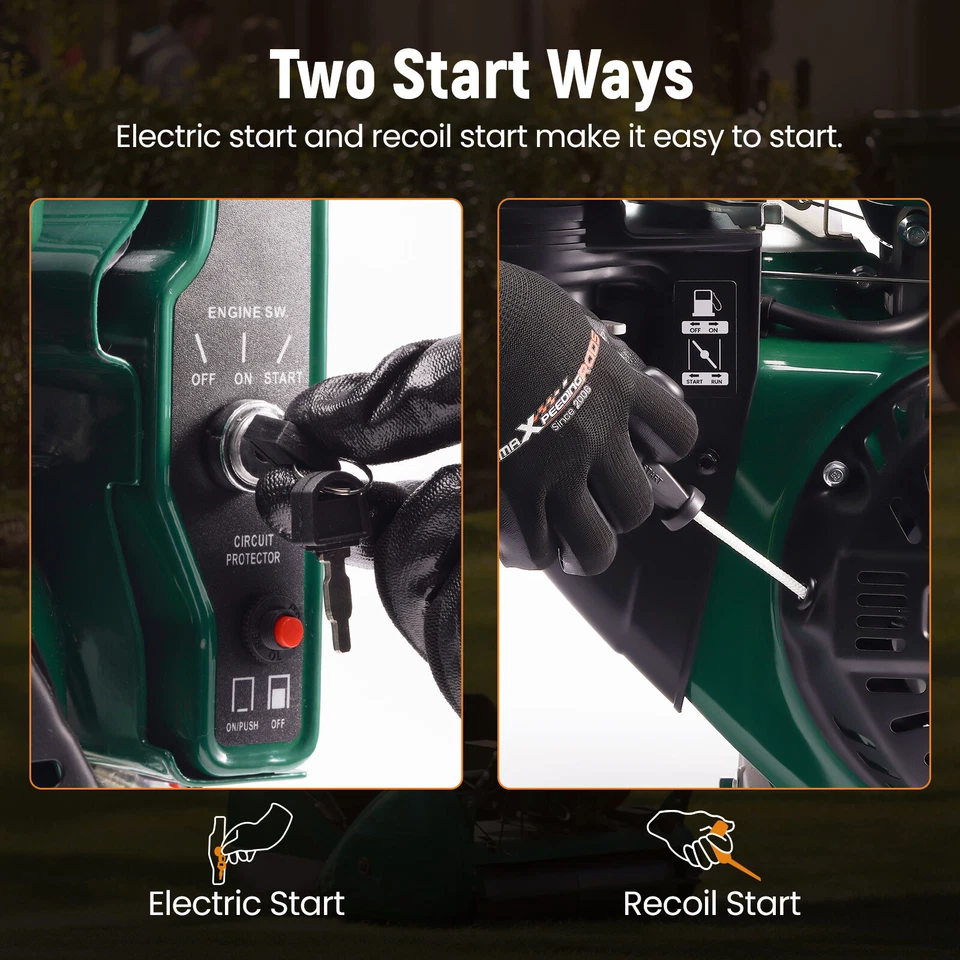 420cc 15HP OHV Horizontal Gasoline Engine Motor Electric Start Lawn Mowers - Image 4 of 4