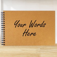 Custom Personalised Scrapbook A3/A4/A5 White/Black/Kraft, Guestbook, Photo Album