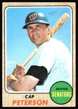 1968 Topps Cap Peterson    #188 Washington Senators