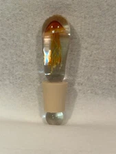 Handmade Art Glass Wine Bottle Stopper jellyfish