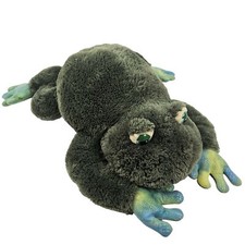Aurora World Stuffed Animal Frog Green Plush Pet Toy 19" Plastic Eyes