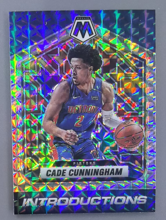 Cade Cunningham 2021-22 Panini Mosaic Silver Reactive Introductions #3