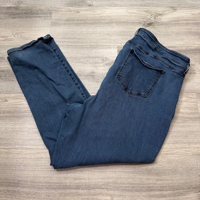 NYDJ Marilyn Straight Leg Jeans Womens 22W Blue Stretch Denim Lift Tuck Tech