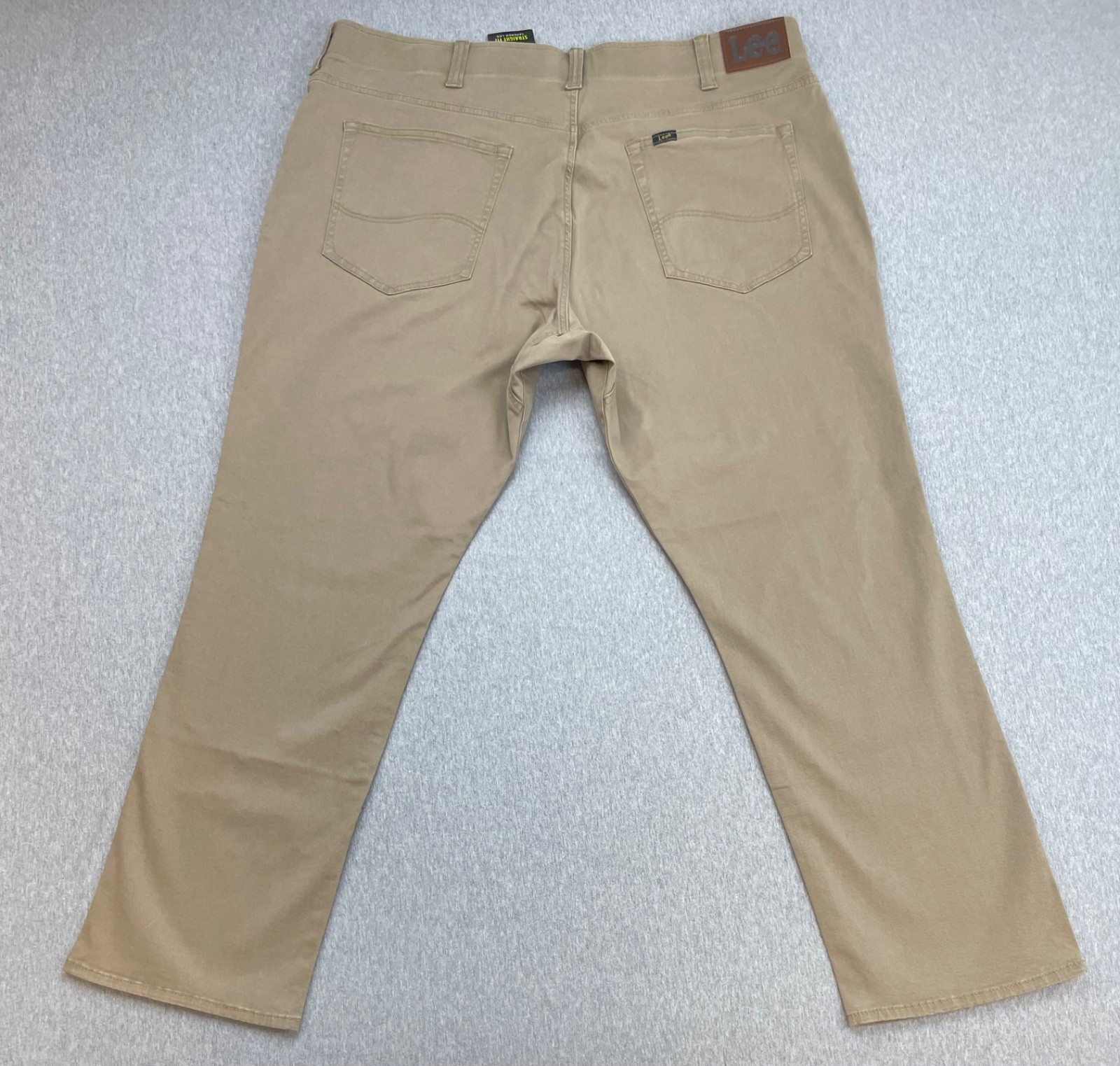 Lee Pants Mens 44 x 30 Brown Cotton Blend Stretch Straight Fit Tapered Leg NWT image 2