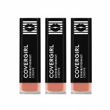 3 Pack: Covergirl Exhibitionist Creme Lipstick *#490 Peach High*