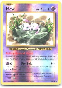 Mew 53/108 XY Evolutions Reverse Holo