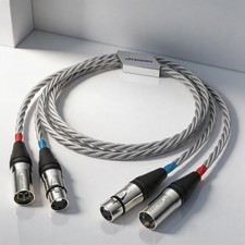 Pair 7N OCC Silver Plated Twist Wire HiFi Audio interconnect Balanced XLR Cable