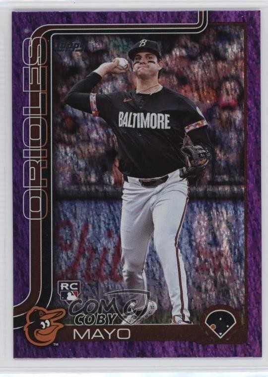 2025 Topps Series 1 Purple Holo Foil 43/250 Coby Mayo #20 Rookie RC 2q9