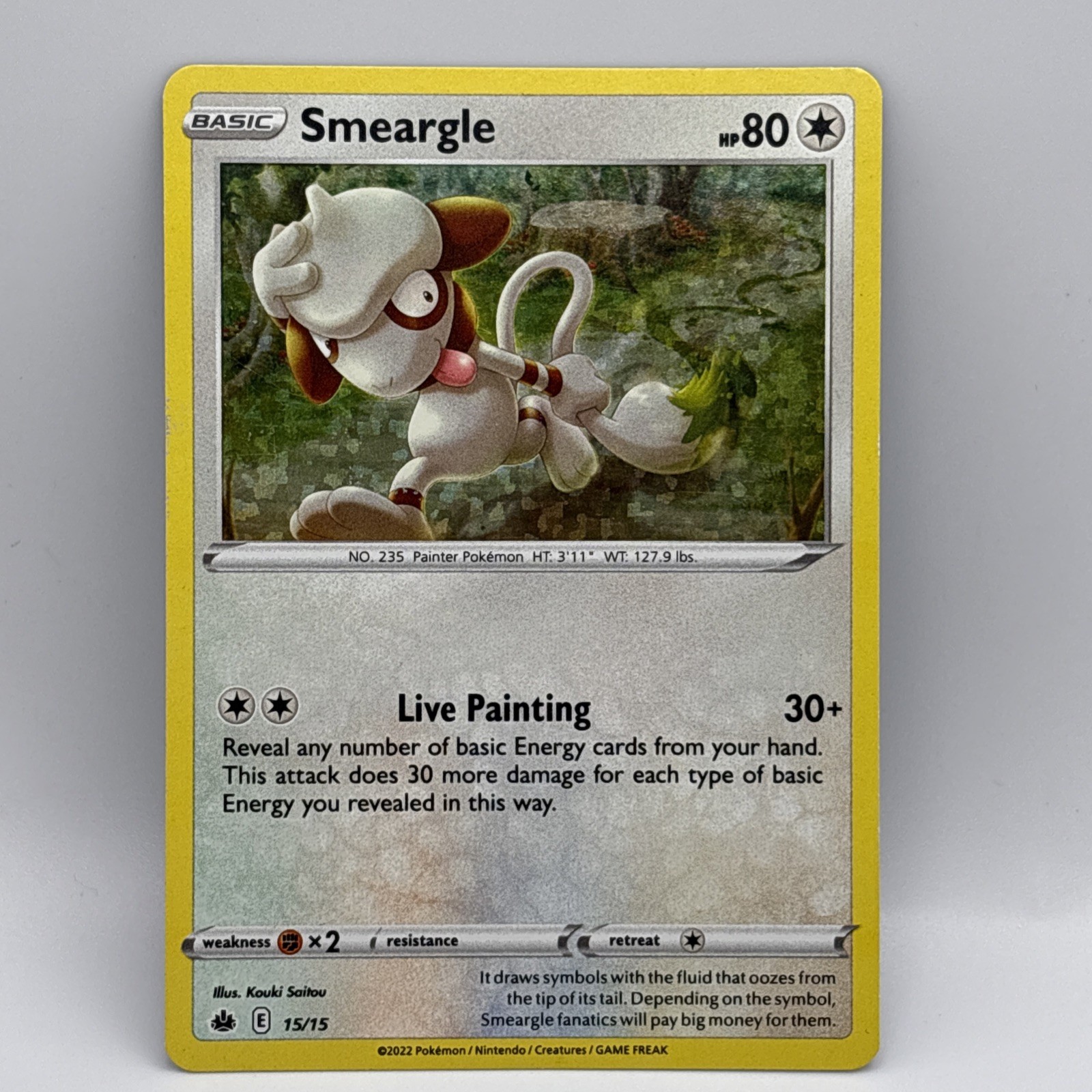 Pokemon Card Smeargle 15/15 McDonalds Promo 2022 Holo Mint Pack Fresh