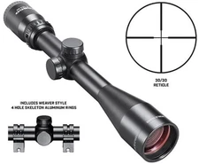 TASCO 4-12x40 Sportsman Plus Rifle Scope 4-12x40 1" SFP Black FMC