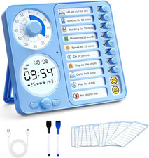 3-In-1 Visual Timer Task Timer with Chore Chart Board, ADHD Tool for Kids Adults