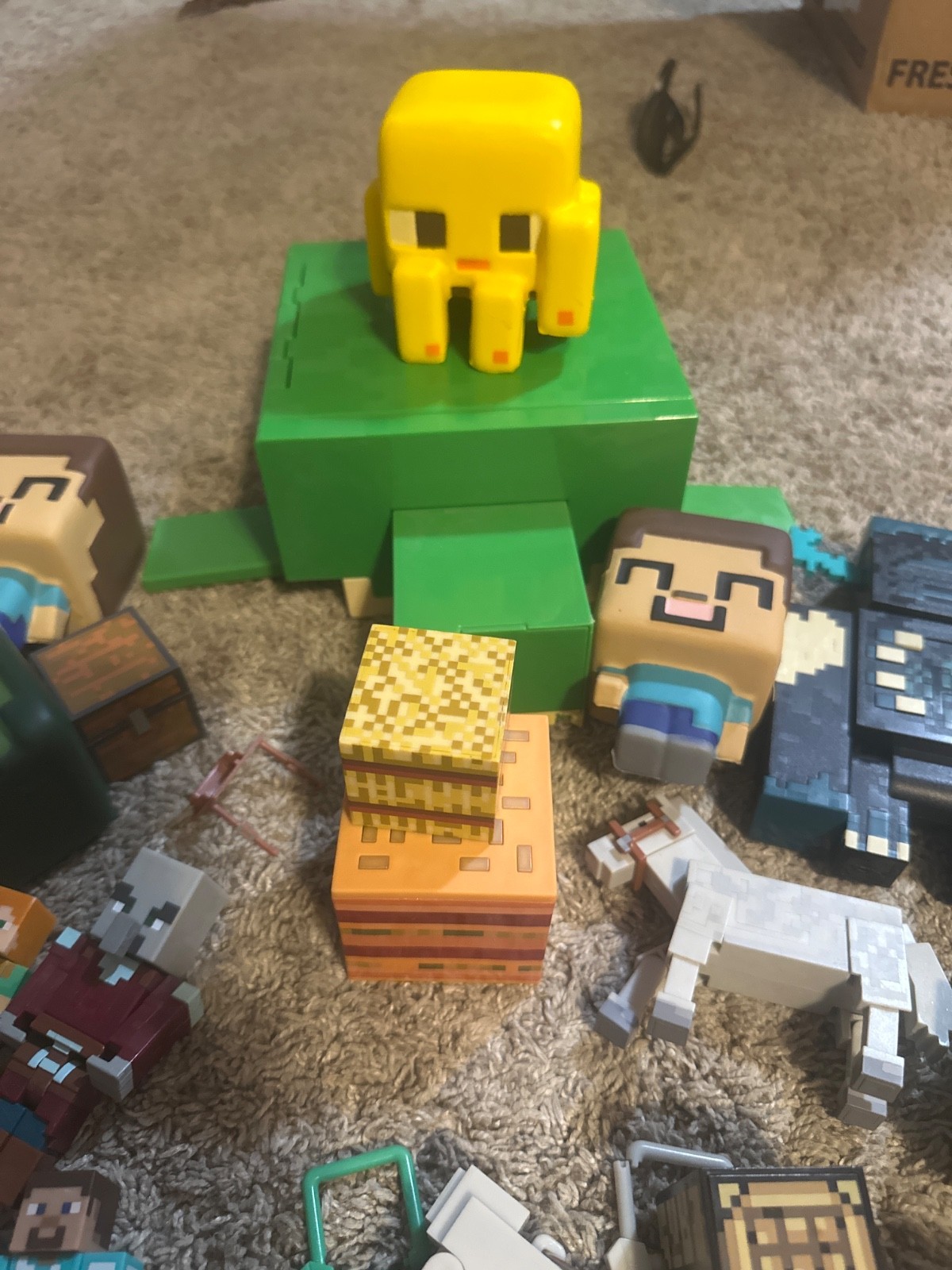 Minecraft Colour In Minecraft Mini Figures Series Lot Of Various Figures and die cast ...