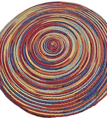 Pier One Imports Round Woven Mesa Napperon Colorful Placemats Set Of 4 Discontin